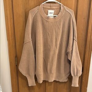 Aerie Tan Ribbed Sweater